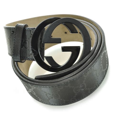 all black gg gucci belt|black gucci imprime belt.